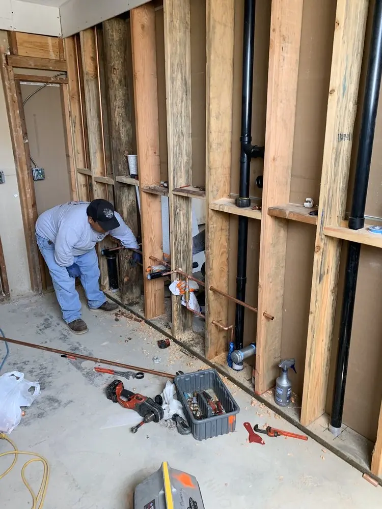Commercial rough-in plumbing for Water Heater Replacement in Mission Bend North